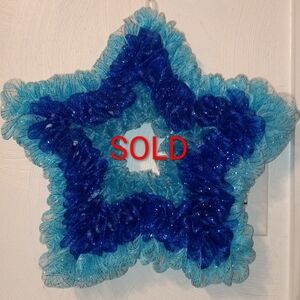 Blue Star Door Wreath